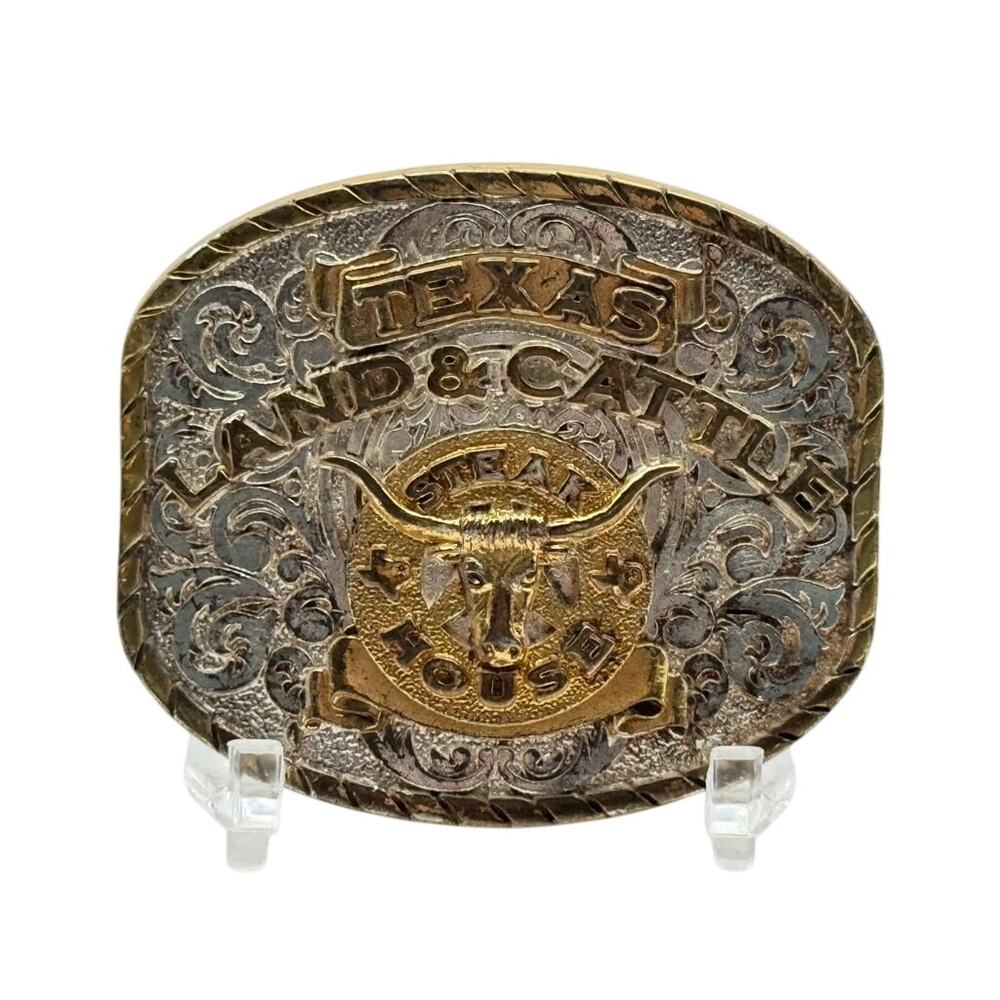 Octamer Oklahoma Hands and Cattle State Souvenir Belt Buckle